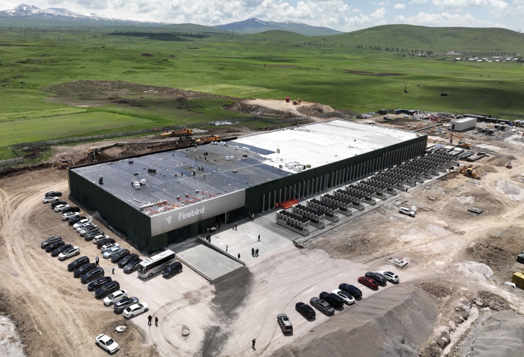 Aerial view of the Firebird AI factory near Hrazdan