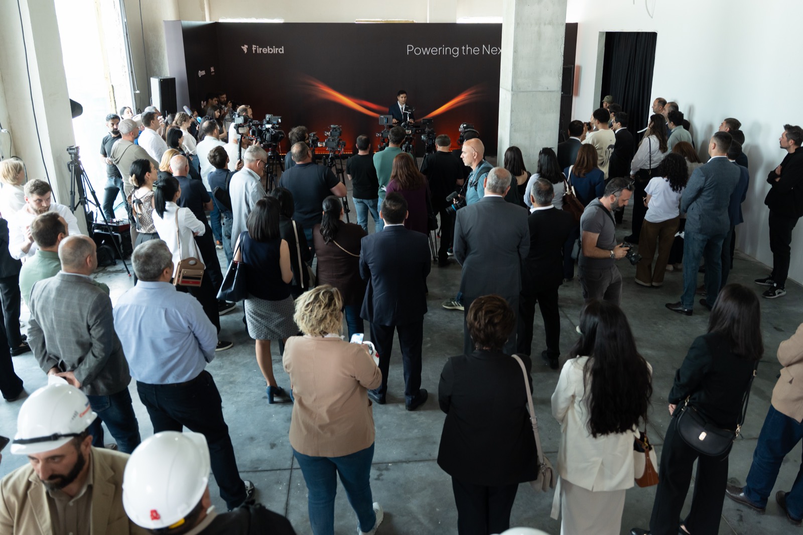 Armenia’s Minister of High-Tech Industry, technology community, and media attend the Firebird site tour